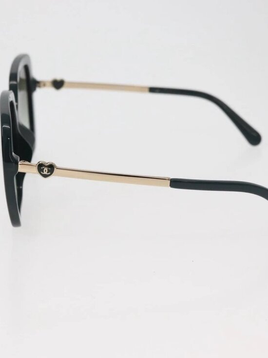 CHANEL Sunglasses plastic Green CC Auth BA12623M main image 4